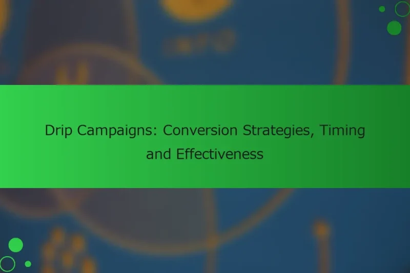 ドリップキャンペーン：コンバージョン戦略、タイミングと効果